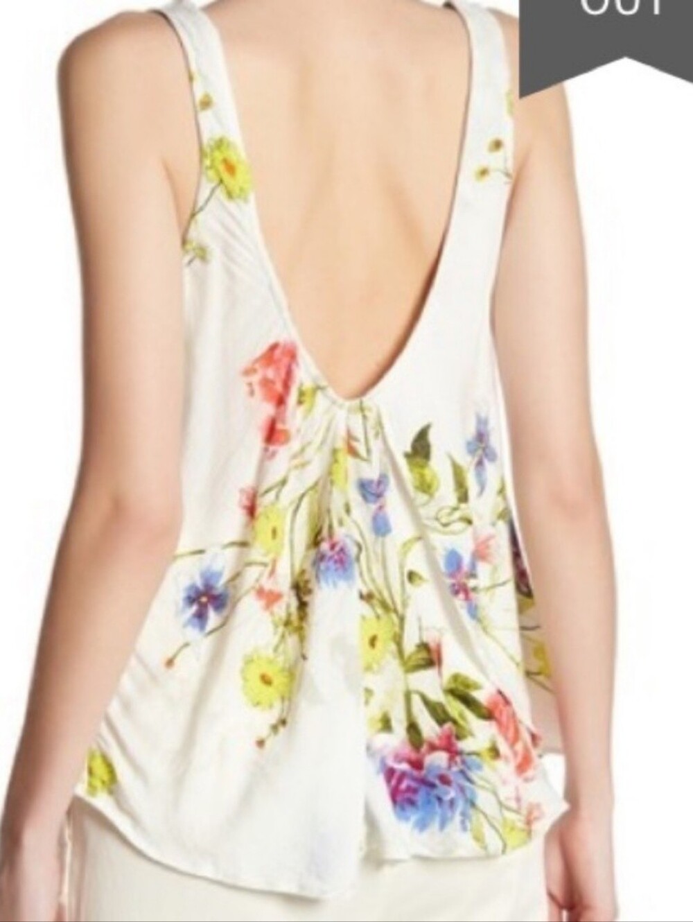 Free People Ivory Comb layered tank top with wildflowers - Picture 8 of 8